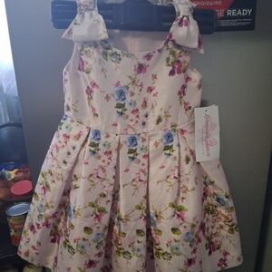 Bonnie Jean Pink Floral Kids Formal Dress